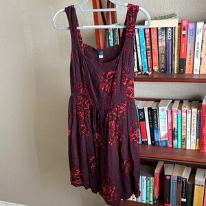 Old Navy Burgundy Floral Dress